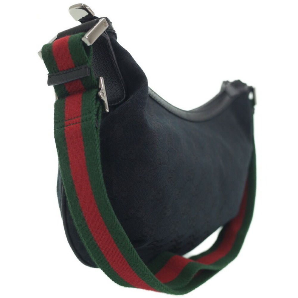 Gucci Brown GG Canvas Messenger Bag hobo half moon bag